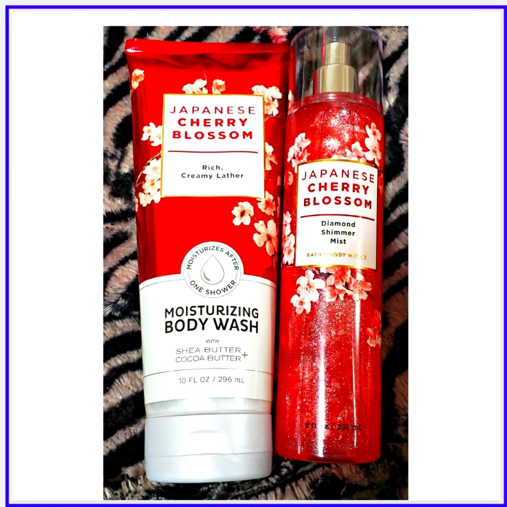🔥 "JAPANESE CHERRY BLOSSOM" 2-ITEMS BODY WASH & SHIMMER MIST